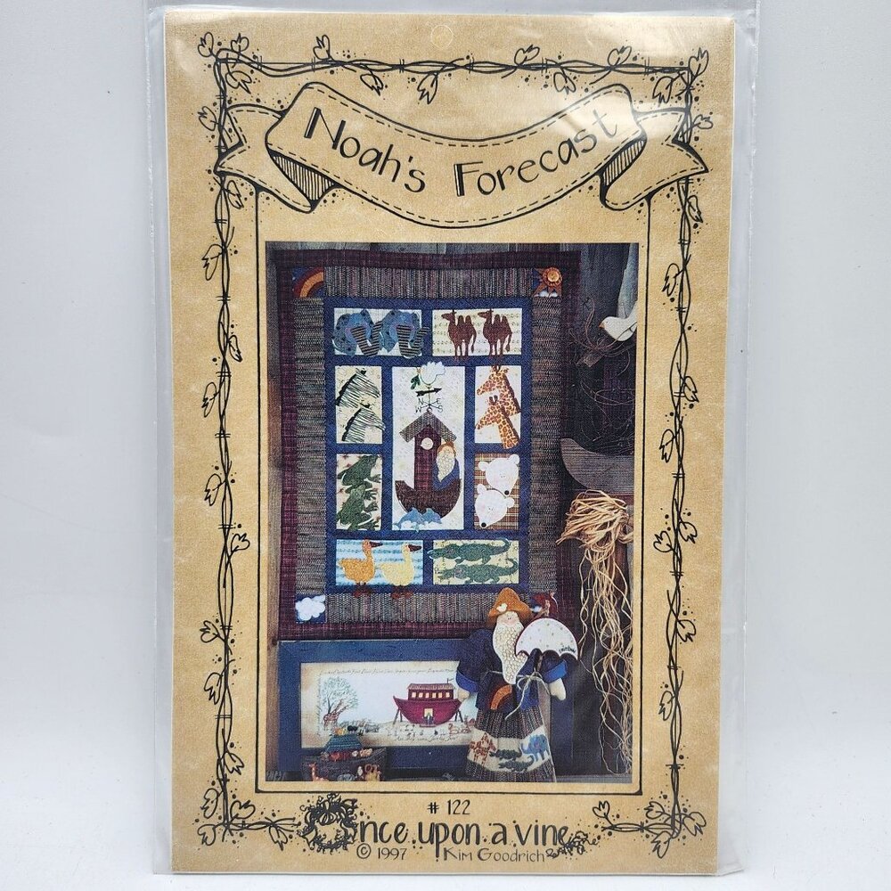 Once Upon A Vine Noahs Forecast Quilt Doll Pattern 1997 Sewing Craft